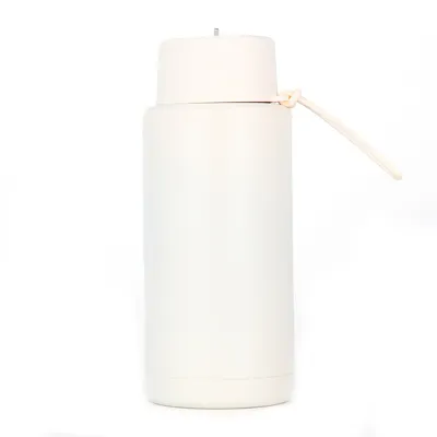 Produktbild von Thermobecher,1000ml Edelstahl Thermoskanne, Outdoor Sport Wasserkocher, Große Kapazität, Auto Tasse, Langanhaltende Wärmespeicherung,weiß