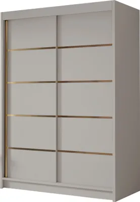 Produktbild von MIRJAN24 Schiebetürenschrank Lungo IV, Kleiderschrank mit Kleiderstange, mit zwei Schwebetüren, Garderobe (Farbe: Cashmere)
