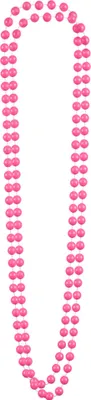 Produktbild von Perlenketten 80er-Accessoire 2 Stück pink - Einheitsgröße