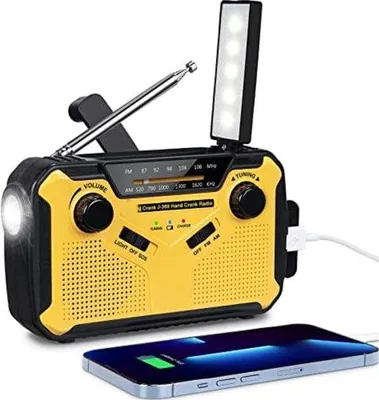 Obrázek produktu pro Ručně plněné přenosné rádio – napájení z baterie – přenosné – malé – kompaktní – přenosné