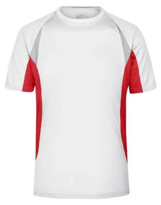 Imagen del producto de Camiseta para hombre James and Nicholson - Modelo LT2688 (Talla M) (Blanco/Rojo)