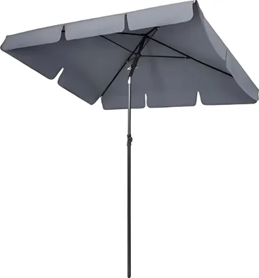 Produktbild von Rechteckiger Sonnenschirm – UV-Schutz UPF 50+ – Wasserabweisend & Faltbar – Für Garten, Terrasse & Balkon – Farbe: Grau