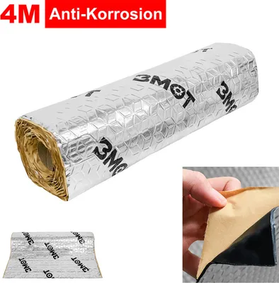 Zdjęcie produktu dla Jopassy 50x400cm mata izolacyjna izolacja aluminiowa izolacja butylowa samoprzylepna izolacja akustyczna samochodu zapobiegająca bębnieniu