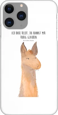 Produktbild von Mr. & Mrs. Panda Iphone 11 Pro Handyhülle Lamakopf Genervt - Weiß - Geschenk, Büroalltag, Lama, Azubi, Handy Case, Freundin, Premium Kunststoff, Lamas, Büro