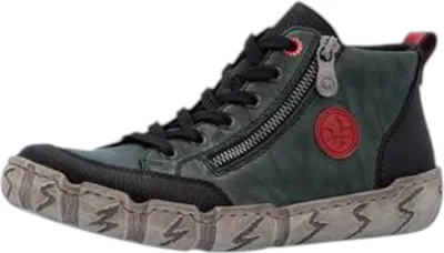 Image de Chaussures de randonnée pour femmes Rieker, bottes, lacets, couleur verte, style décontracté