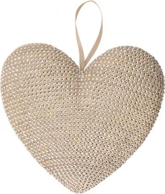 Produktbild von glänzende Hängedeko S 13 cm HERZ silber oder gold Weihnachten Fensterdeko , Farbe:Gold