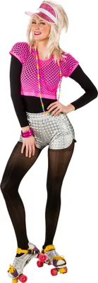Produktbild von 80er Jahre Shorts, silber-metallic