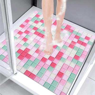Immagine prodotto di Omgoods - Tappetino antiscivolo per doccia - Tappetino da bagno morbido e sicuro con fori di drenaggio