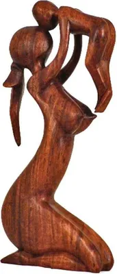 Obrázok produktu pre Drevená socha abstraktná drevená socha Afrika Ázia ručne vyrobená dekorácia matka, 40 cm