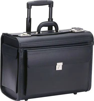 Produktbild von Pilotenkoffer Aktenkoffer Business Koffer Trolley Schwarz 48 cm Bowatex
