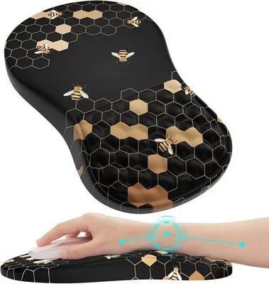 Produktbild von Ergonomische Mauspad mit Handgelenkauflage und rutschfester Unterseite – Bequeme Gel-Mauspad für Zuhause und Büro