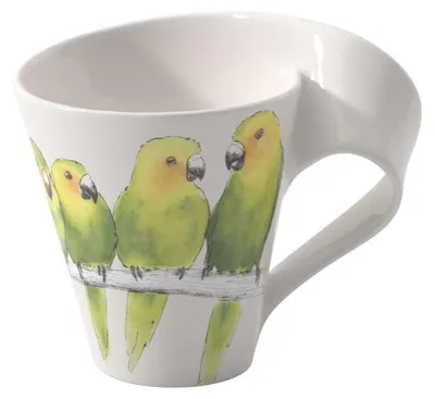 Immagine prodotto di Villeroy & Boch NewWave Caffè Braunwangensittich Becher mit Henkel (Geschenkkarton) Vorteilsset 4 Stück 1041569100 4003686262232