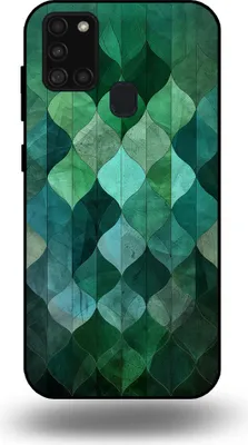 Obrázek produktu pro Smartphonica Pouzdro na telefon vhodné pro Samsung Galaxy A21s s potiskem zelených listů - TPU zadní kryt pouzdra s potiskem zelených listů - Green