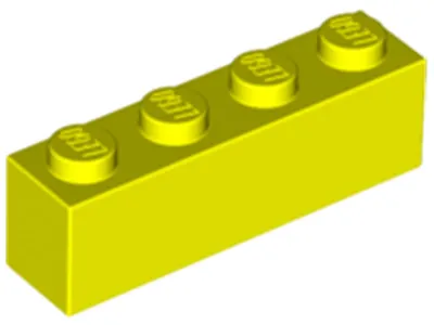 Produktbild von Lego® 1 Stück 3010 Stein Brick 1x4 Part Basic Steine 1 Neon Gelb