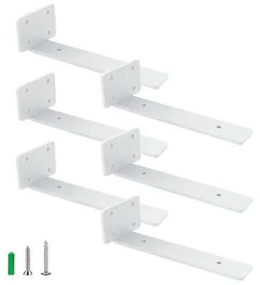 Imagen del producto de Omgoods - Juego de 6 soportes de pared para estanterías, con diseño oculto