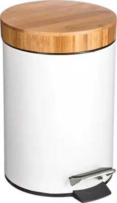 Obrázek produktu pro Odpadkový koš s bambusovým víkem NATUREO 3L, bílý