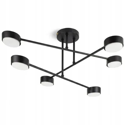 Produktbild von LUXOLAR Deckenleuchte 64 cm 6-flammig GX53 LED Schwarz Loft minimalistisch