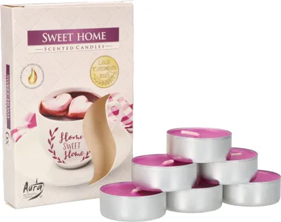 Immagine prodotto di KOTARBAU® 6 confezioni di candele profumate luci da tè Sweet Home luci da tè profumate tempo di combustione 4 ore