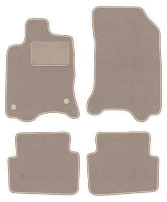 Productafbeelding van Velours automatten voor Renault Laguna II 2001-2007 (stationwagen/liftback) – 4-delig, beige, op maat – Wielganizator LUX
