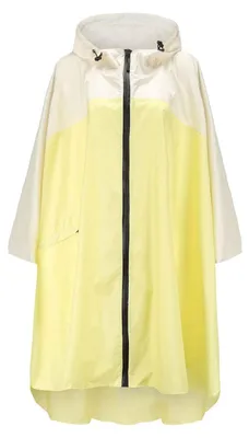 Immagine prodotto di Omgoods - Poncho impermeabile per donna, con cappuccio, leggero, disponibile nei colori bianco e giallo