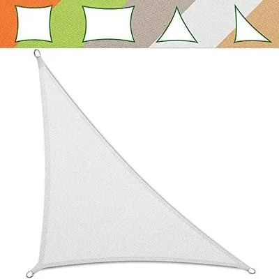Produktbild von Wasserabweisendes Sonnensegel UV Schutz Testnote 1.4 viele Farben Weiß 3,6x3,6x5,1 m