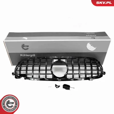 Produktbild von ESEN SKV 66SKV555 Kühlergrill Frontgrill passend für MERCEDES-BENZ E-Klasse Limousine (W213) Schwarz Glänzend