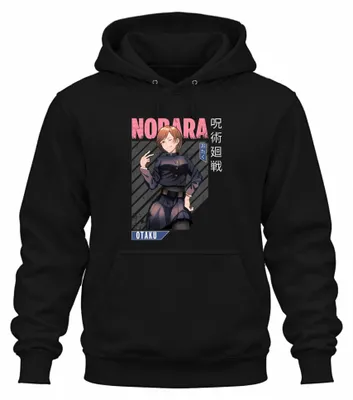 Immagine prodotto di Nobara Jujutsu Kaisen Anime Estetica Otaku Regalo Manga Vintage Unisex Felpa con cappuccio, Nero, XXL