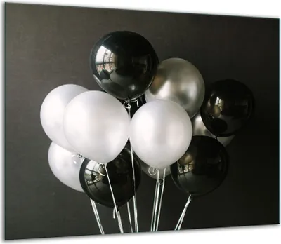Produktbild von Herdabdeckplatten Glaskeramikkochfeld-Abdeckung Spritzschutz Glas 60x52cm Ballons