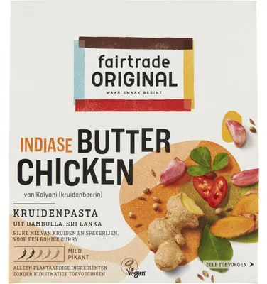 Immagine prodotto di Fairtrade Original Indiase Butter Chicken 75g – Piatto pronto piccante