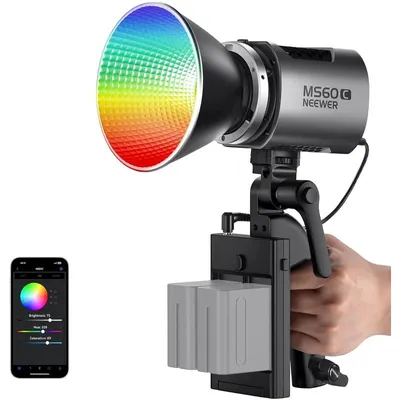 Produktbild von Neewer MS60C RGB-LED-Videoleuchte mit App-Steuerung V2