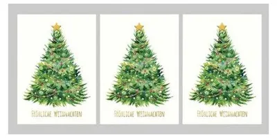 Produktbild von Weihnachtsanhänger „Fröhliche Weihnachten“, 6 × 8,5 cm, 3 Stück, sortiert