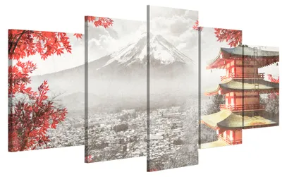 Produktbild von LUMASOUL Leinwandbilder, Leinwandbild mit Naturmotiv, Bilder mit japanische landschaft, 100 x 50 cm Japan 03
