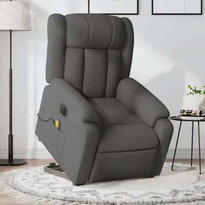 Immagine prodotto di Poltrona massaggiante - Poltrona relax - Poltrona TV - Poltrona regolabile - Sedia con supporto per alzarsi - Reclinabile elettricamente