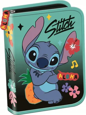 Zdjęcie produktu dla Piórnik dwuklapkowy bez wyposażenia Stitch mint