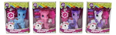 Produktbild von Einhornspielfigur mit Haarzubehör und Aufklebern