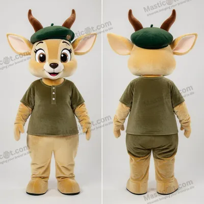 Productafbeelding van Olifantgroene MASTICOT gracieuze gazellenmascotte