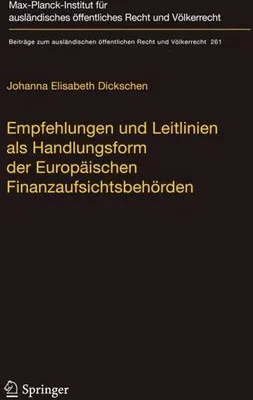 Image de Empfehlungen und Leitlinien als Handlungsform der Europäischen Finanzaufsichtsbehörden