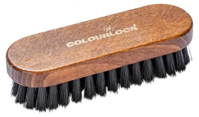 Zdjęcie produktu dla Szczotka do skóry - 120 x 39 mm - Brązowa - Do skóry gładkiej, zamszu i tkanin
