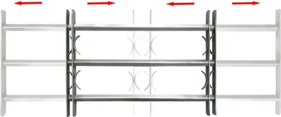 Immagine prodotto di vidaXL Griglia per finestre regolabile con 3 traverse 700-1050 mm