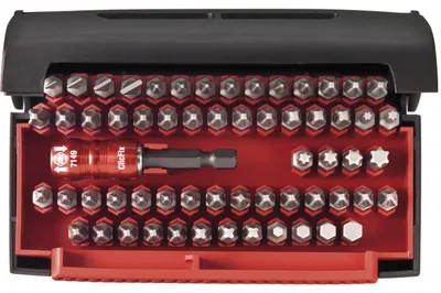 Zdjęcie produktu dla Wiha 07943, 60 szt., Hex (metryczny), Phillips, Pozidriv, Gniazdo, Torx, PH 1, PH 2, PH 3, PZ 1, PZ 2, PZ 3, 4.5,5.5,6,8 mm, T10, T15, T20, T25, T30, T40