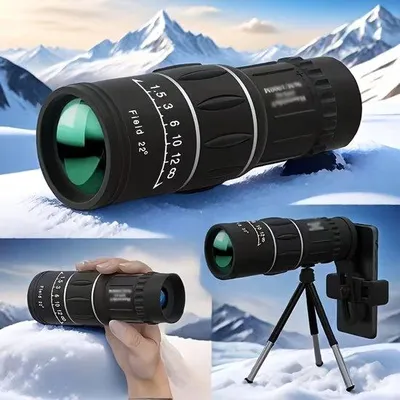 Image de Loupe optique 10x42, portable, monoculaire, réglable, oculaire, idéale pour le camping, la chasse, les voyages, les concerts, la pêche et comme cadeau pour les fêtes.
