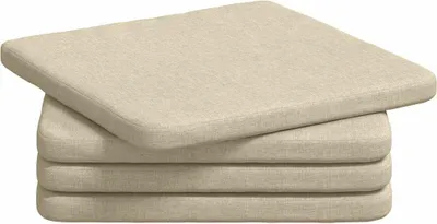 Produktbild von vidaXL Sitzkissen 4 pcs Creme 40 x 40 x 3 cm Stoff