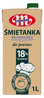 Zdjęcie produktu dla Mlekovita Śmietanka Kuchmistrza 18% tłuszczu 1L