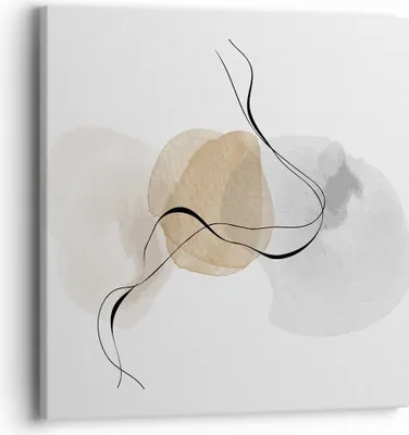 Produktbild von Bild auf Leinwand - Leinwandbild - Einteilig - Abstrakt minimalistisch Aquarell - 40x40cm - Wand Bild - Wanddeko - Wandbilder - Leinwanddruck - Bilder - Wanddekoration - Leinwand bilder - AC40x40-4827