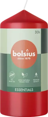 Obrázok produktu pre Dekoratívna červená stĺpová sviečka 120/58 mm