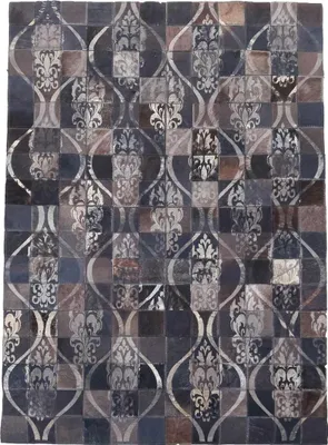 Image de Tapis kilim en cuir de vache fait main