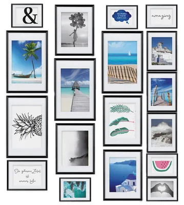 Produktbild von Bomoe Bilderrahmen Set 18er Paradise, Fotorahme Schwarz