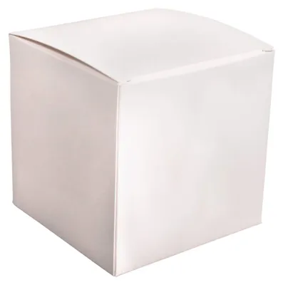 Faltboxen, 6er Set, Karton, Weiß, 10x10x10 cm