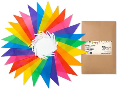 Produktbild von PHENO FLAGS Wimpelkette mit 7 Farben, 10m