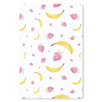 Produktbild von MuchoWow® Mauspad Mousepad Banane - Erdbeere - Aquarell 40x60 cm - Mousepads - Maus Mat - Pad - Mausunterlage - Schreibtisch Accesoire